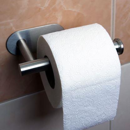 Kép Öntapadó rozsdamentes WC-papír tartó