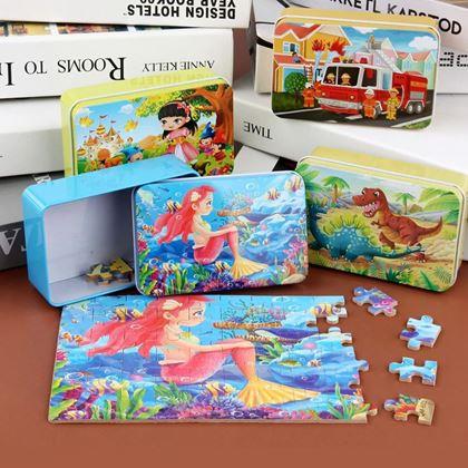 Kép valamiből Gyermek puzzle dobozban - sellő