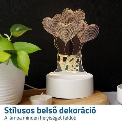 Kép valamiből Dekoratív 3D lámpa - szív