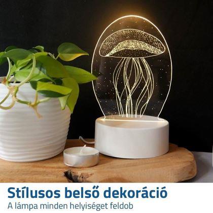 Kép valamiből Dekoratív 3D lámpa - medúza