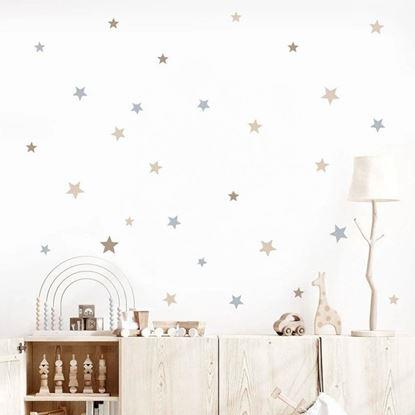 Kép Falra ragasztható csillagok – pasztell színek, 71 db