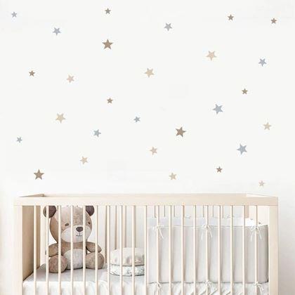 Kép valamiből Falra ragasztható csillagok – pasztell színek, 71 db