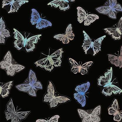 Kép Holografikus pillangó matricák 45 db