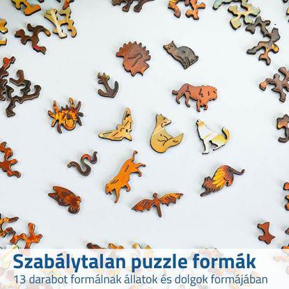 Kép Szabálytalan formájú fából készült puzzle