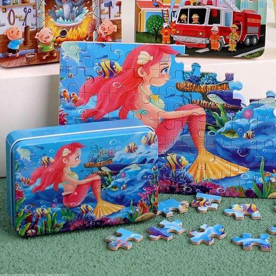 Kép valamiből Gyermek puzzle dobozban - sellő