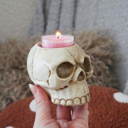 Kép valamiből Tealight gyertyatartó - koponya