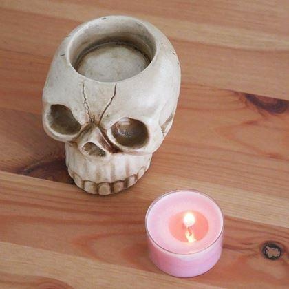 Kép valamiből Tealight gyertyatartó - koponya