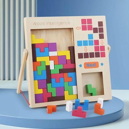 Kép valamiből Fából készült logikai puzzle - formák