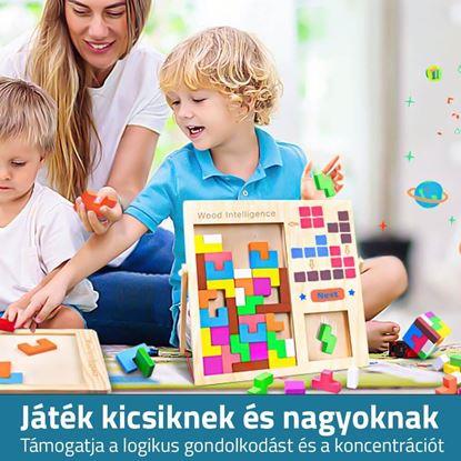 Kép Fából készült logikai puzzle - formák