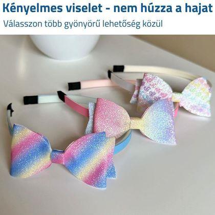 Kép valamiből Csillogó hajpánt masnival - pasztell