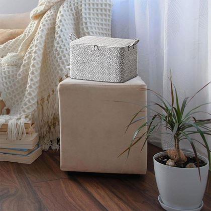 Kép valamiből Textil tárolódoboz cipzárral