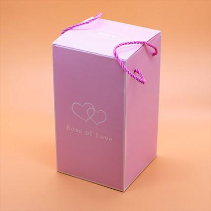 Kép Világító örök rózsa üvegvázában ajándékcsomagolásban