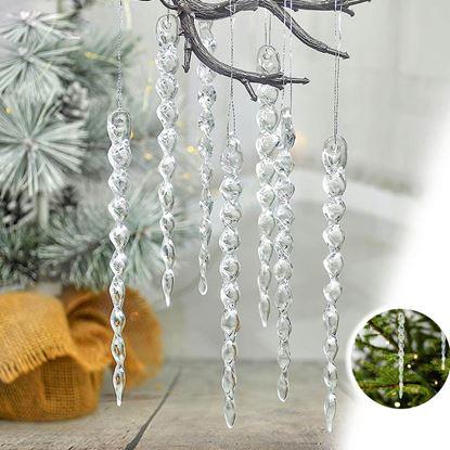 Kép Karácsonyi díszek jégcsapok 12 db