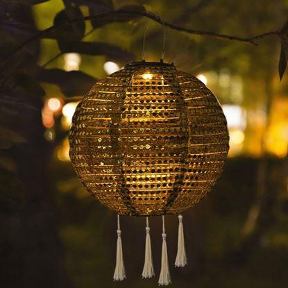 Kép Dekoratív napenergiás lampion lámpa